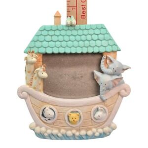 Russ Berrie Noahs Ark Picture Frame Resin Nursery Decor Animals 15864 Pastel